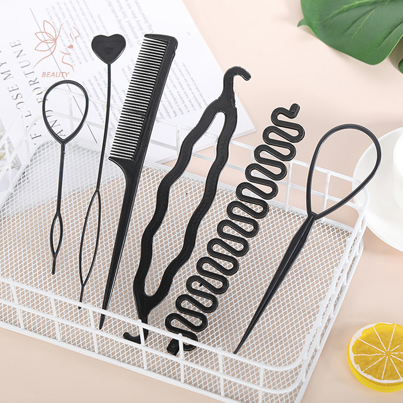 [maybeauty ] 6 ชิ ้ น/set Hairstyle Braiding Tools Pull-TH Hair Disk Hair Comb {TH }