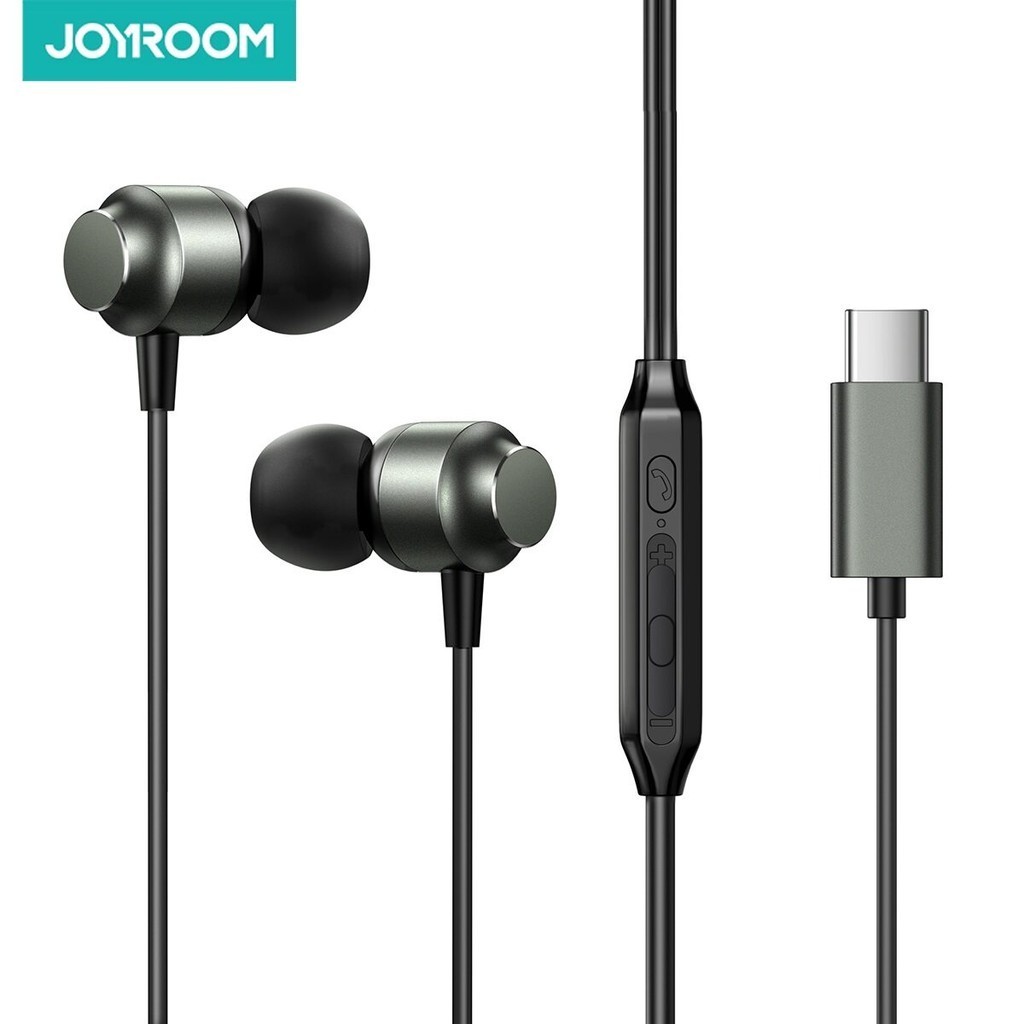 Joyroom หูฟังเอียร์บัด รุ่น JR-EC06 หูฟังแบบมีสาย รองรับช่องเสียบไทป์ซี ใช้ไมค์ได้