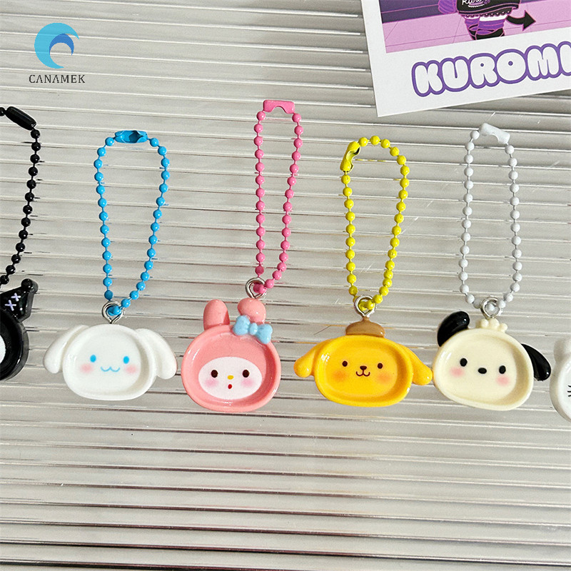 Canamek Kawaii Kuromi Hello Kitty My Melody Pochacco พวงกุญแจการ์ตูนอะนิเมะพวงกุญแจสําหรับสาวกระเป๋าจี้กระเป๋าเป้สะพายหลังตกแต่งใหม่