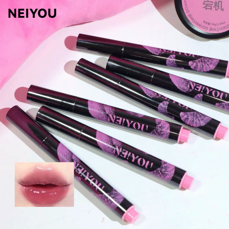 Neiyou Lip Glaze Mirror Gloss Lip Gloss ลิปสติกให ้ ความชุ ่ มชื ้ นไม ่ ซีดจาง