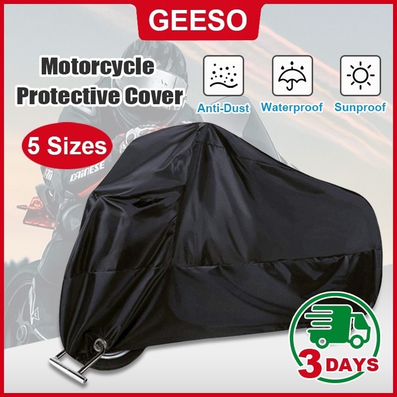GEESO กันน้ํารถจักรยานยนต์มอเตอร์จักรยานสกู๊ตเตอร์ฝาครอบแพคเกจฝนฝุ่น UV รถจักรยานยนต์ Protector M/L/