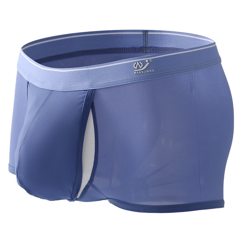ผ้าไหมน้ําแข็งผู้ชายและสดชื่นตาข่ายพื้นที่ช่องห้องโดยสารส่วนบุคคลเยาวชนกางเกงบ็อกเซอร์ระบายอากาศน้ําหนักเบาและสะดวกสบาย 1056-ทีเคซี