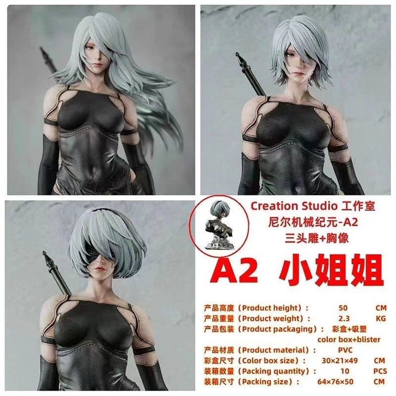 New Creation Studio Neil:Mechanical Era A2 Three-Head Garage Kits Model Furnishing Articles Statue