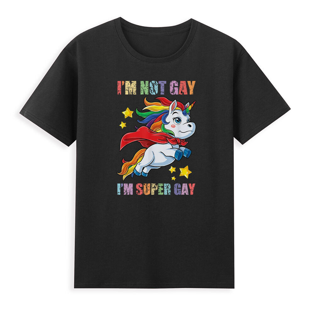 Lgbtq Unicorn Super Lgbt Ally Flag เสื้อยืดแปลกใหม่เดือน