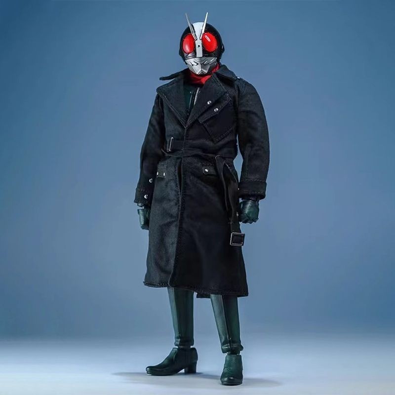 3/40 20 ซม. SHF New Kamen Rider No. 2เสื้อกันลมฟรีสองผ้าพันคอสีแดงรายละเอียดไข่ขนาดเล็กโดยไม่ต้องตุ๊กตา ม8ln