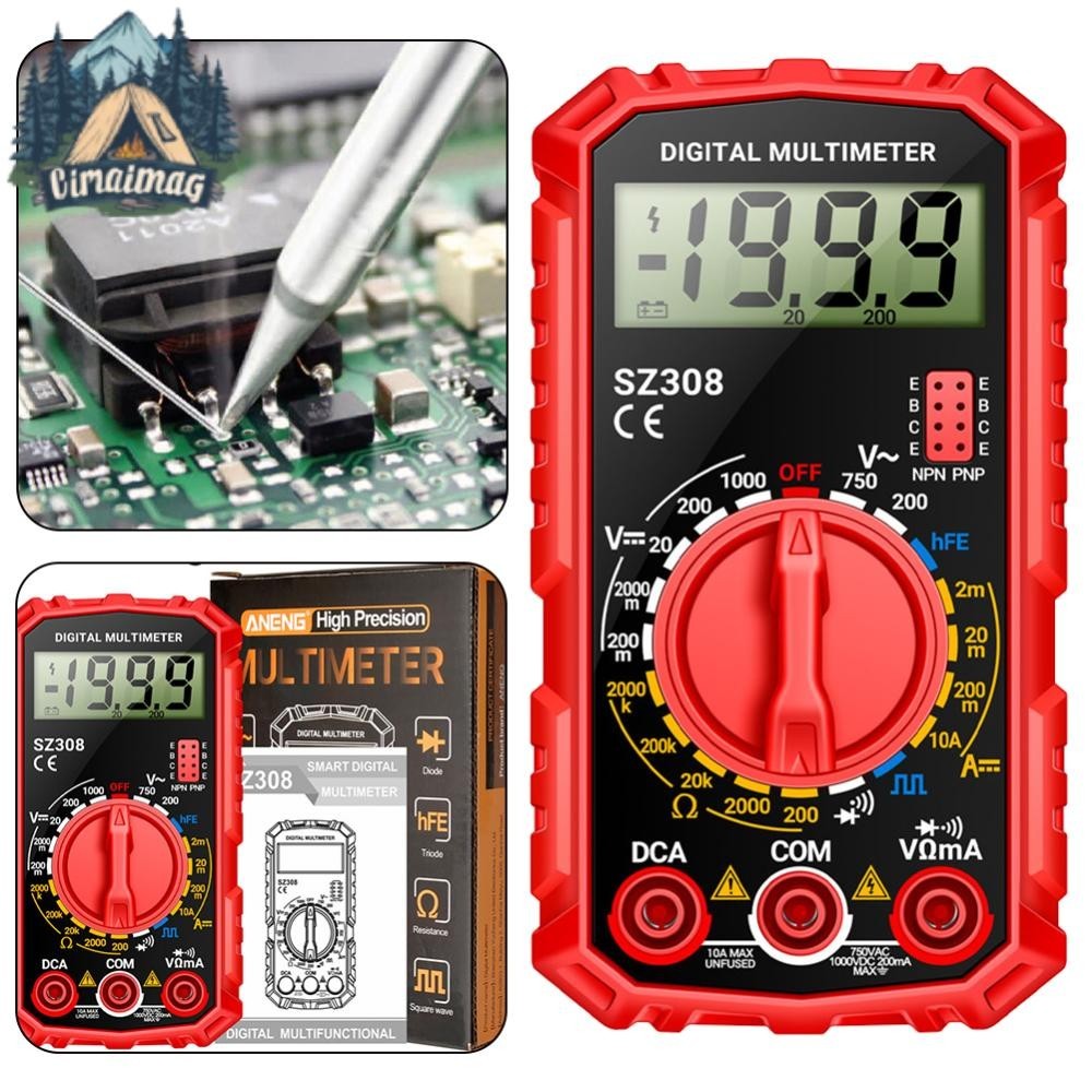 Thailand พร้อมสต็อกdigital Multimeter AC/DC โวลต์มิเตอร์แอมมิเตอร์ 1999 นับมิเตอร์ความต้านทาน LCD