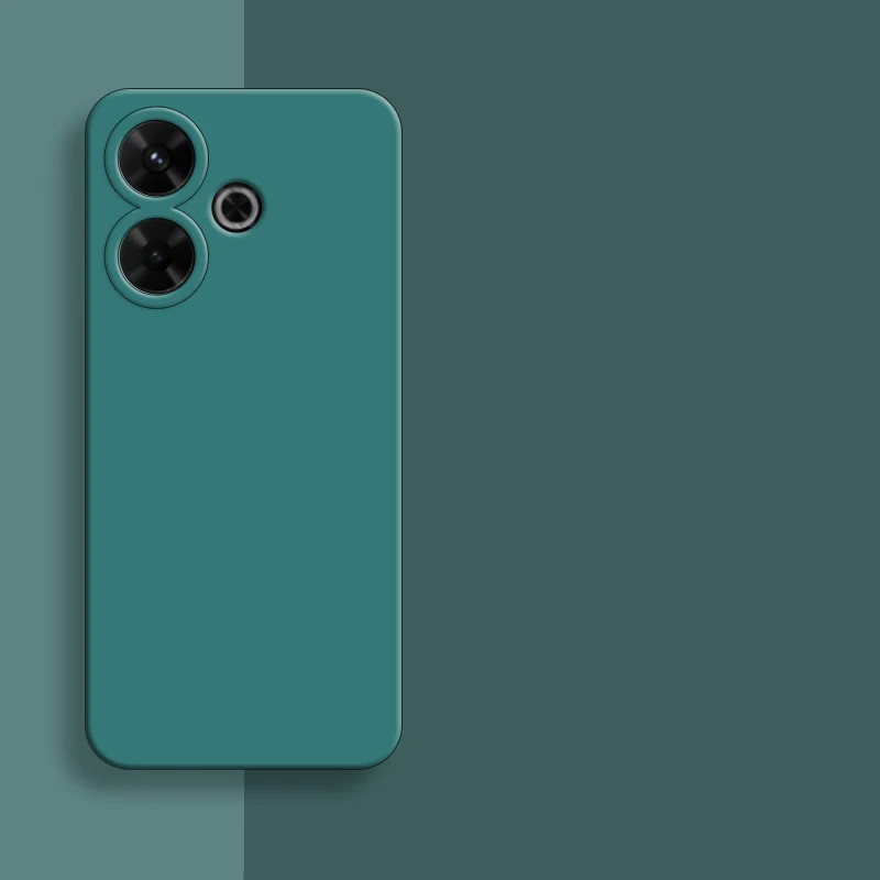 ปลอกสําหรับredmi 13 4G 13C 5G 2024 เคสโทรศัพท์ซิลิโคนเหลวยางสแควร์นุ่มสําหรับRedmi13 Redmi13C Soft TPUปกหลัง - รูปที่ 4