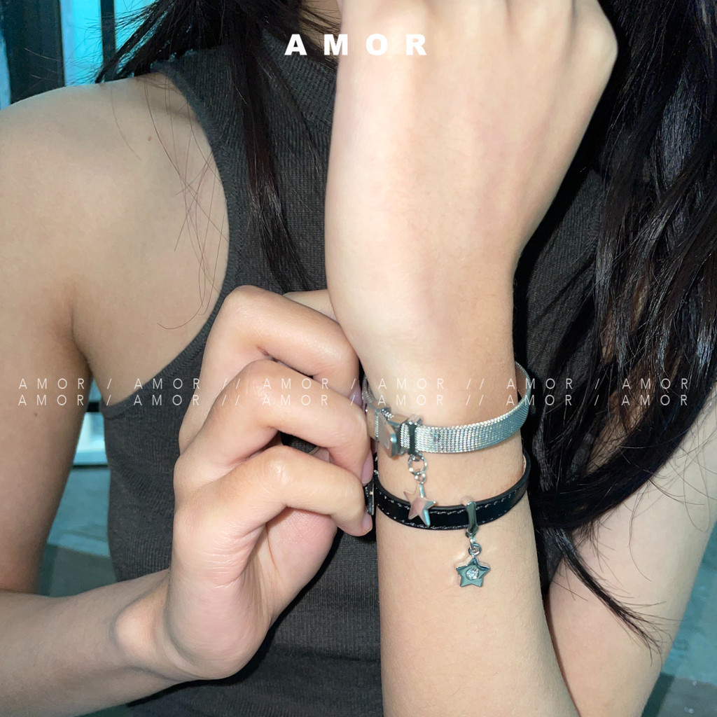 ย2เค จี้ดาวสาวเผ็ดหวานเย็นพร้อมสร้อยข้อมือแบบพับได้แบบปรับได้สไตล์มิลเลนเนียมออกแบบเฉพาะสร้อยข้อมือเหล็กไทเทเนียม ราคา ถูกที่สุด ดีลบีเคเค แกลเลอรีภาพที่ 2