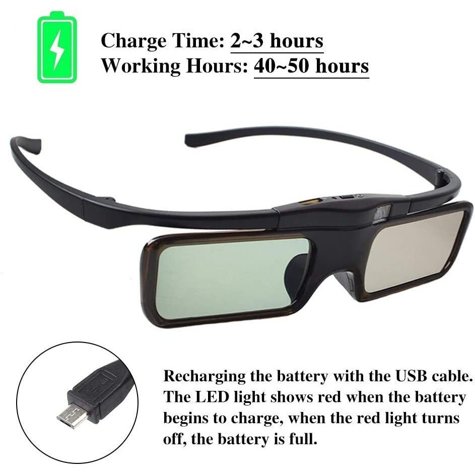 ใหม่ชาร์จบลูทูธ RF 3D Active แว่นตาสําหรับ Samsung 3D TV SSG-5100GB