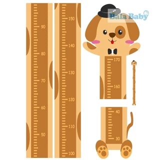 สติ๊กเกอร์วัดส่วนสูง ที่วัดส่วนสูงแบบติดผนัง ลายการ์ตูน แผ่นวัดขนาด 170 cm S04