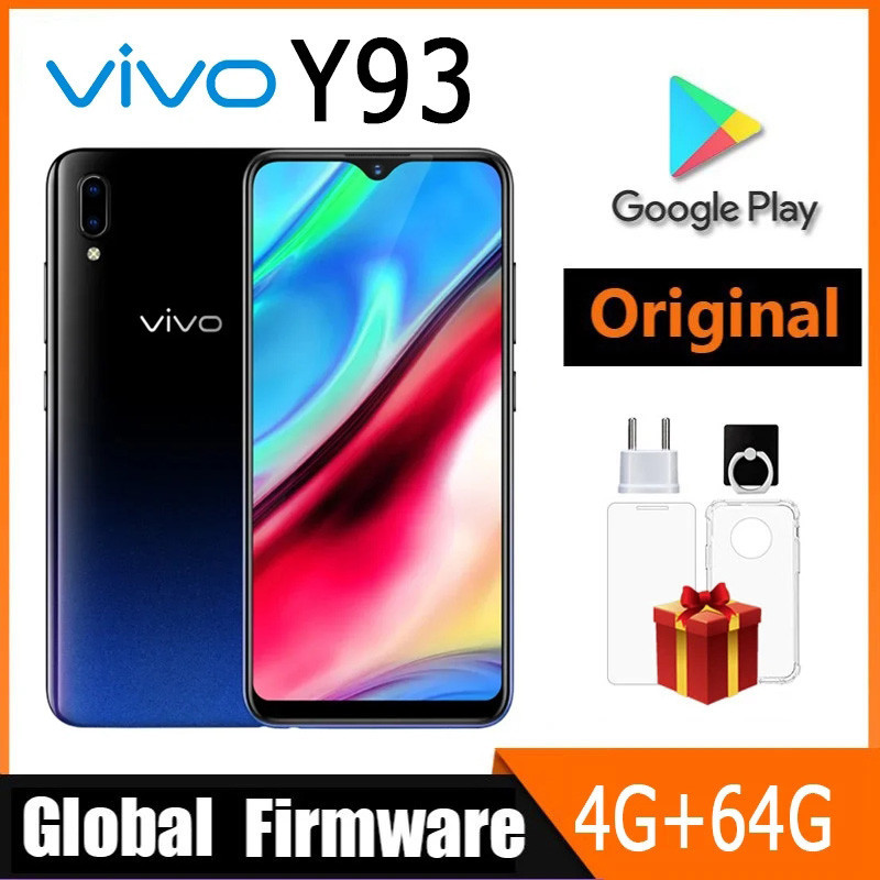 Vivo Y93 สมาร์ทโฟน Global เฟิร์มแวร์ 4GB 64GB Octa core Android 8.1 6.2 กล้อง 13MP + 2.0MP Face ID โ