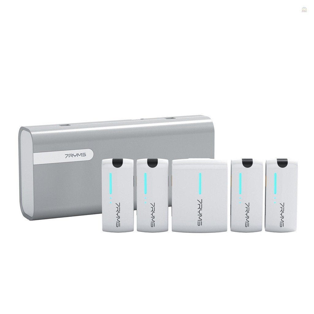 7ryms iRay DW40 ไมโครโฟนไร้สายขนาดเล็ก 4 ช่อง Mono/สเตอริโอ 200M ช่วงการส่งข้อมูล AI ลดเสียงรบกวนการ