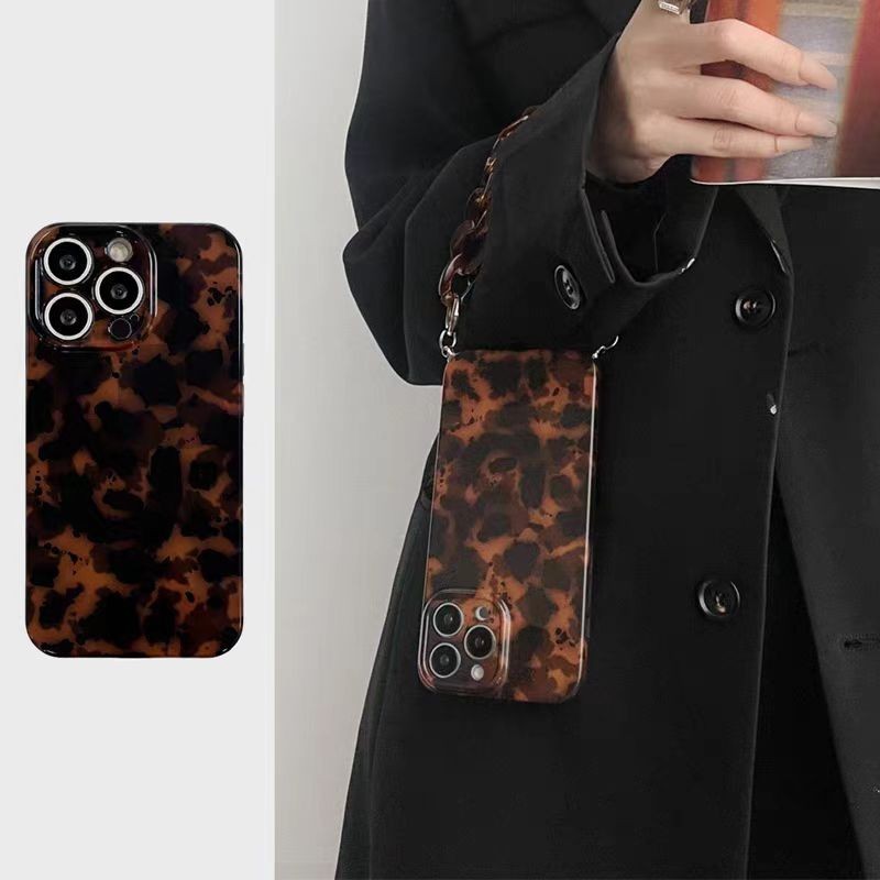 ขั้นสูงสีเหลืองอําพันเสือดาวรูปแบบกรณีสําหรับ ไอโฟน 16 15 14 13 12 11 มือโปร สูงสุด สร้อยข้อมือสั้นปกอ่อนครอบคลุมเต็มรูปแบบเลนส์ป้องกันการออกแบบ ต่อต้านตก