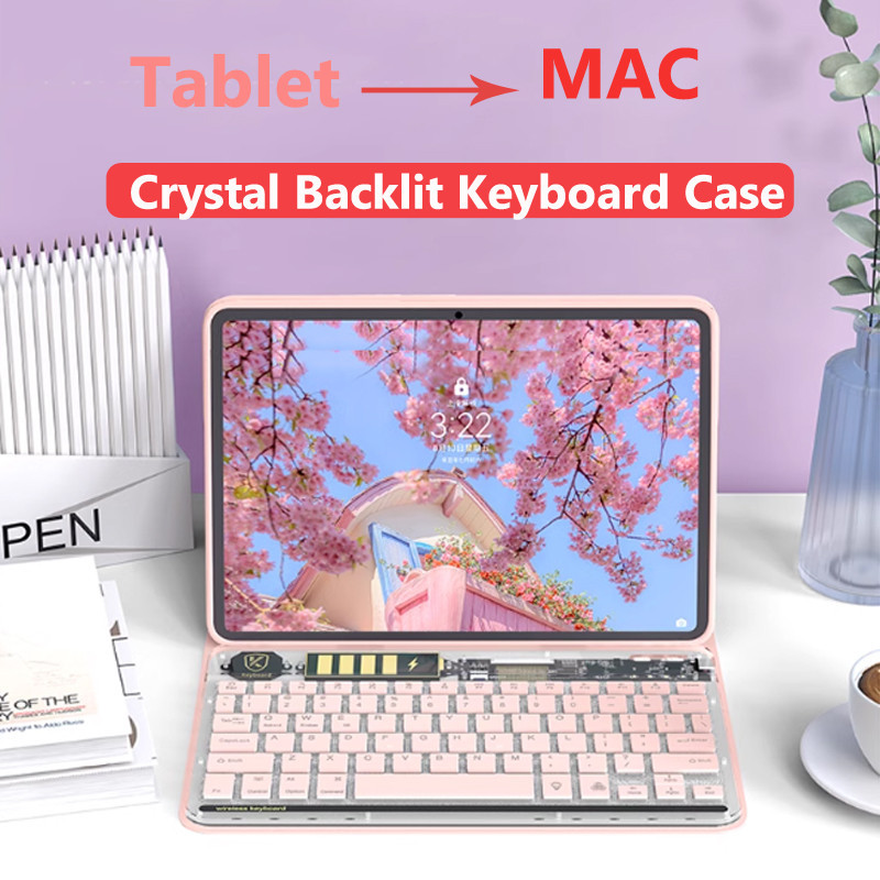 LED Backlight แป้นพิมพ์สําหรับ Lenovo Tab M11 11 TB330FU 2024 B11 K11 M10 Gen 3rd 10.1 M10 5G 10.6 P