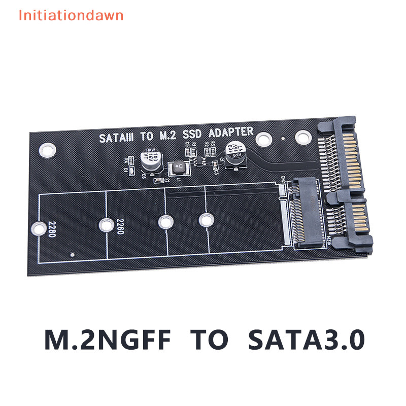 [Initiationdawn] M.2 NGFF ถึง SATA 3 3.0 การ์ดอะแดปเตอร์ SSD แปลง B B & M Key Protocol Solid State Disk ไดรฟ์ 2230 2280 2242 สําหรับเมนบอร์ดพีซี