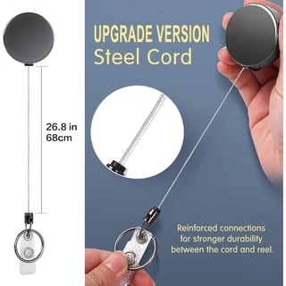 4 ซม. Retractable Badge Holder Reel 1 แพ็ค Heavy Duty Card Holder Badge Reels