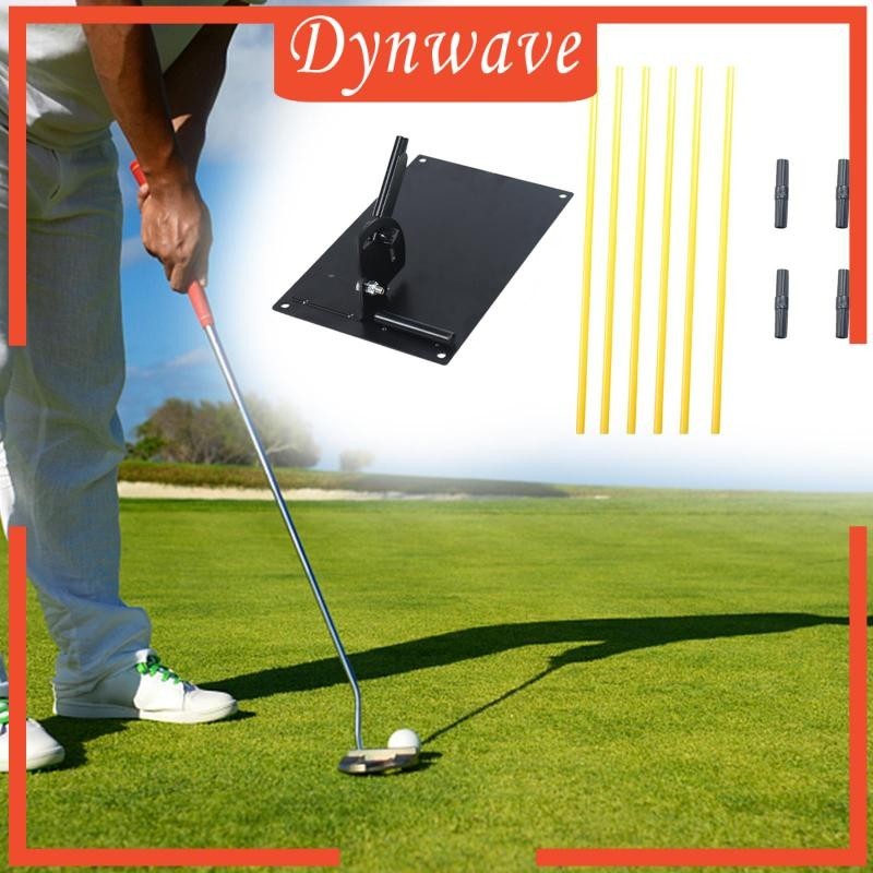 [Dynwave] Golf Alignment Stick Holder Set Practice Plate Golf Swing Aid Golf for Hitting