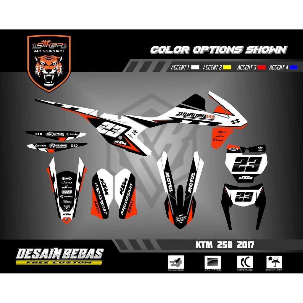 DECAL KTM 250 2017**