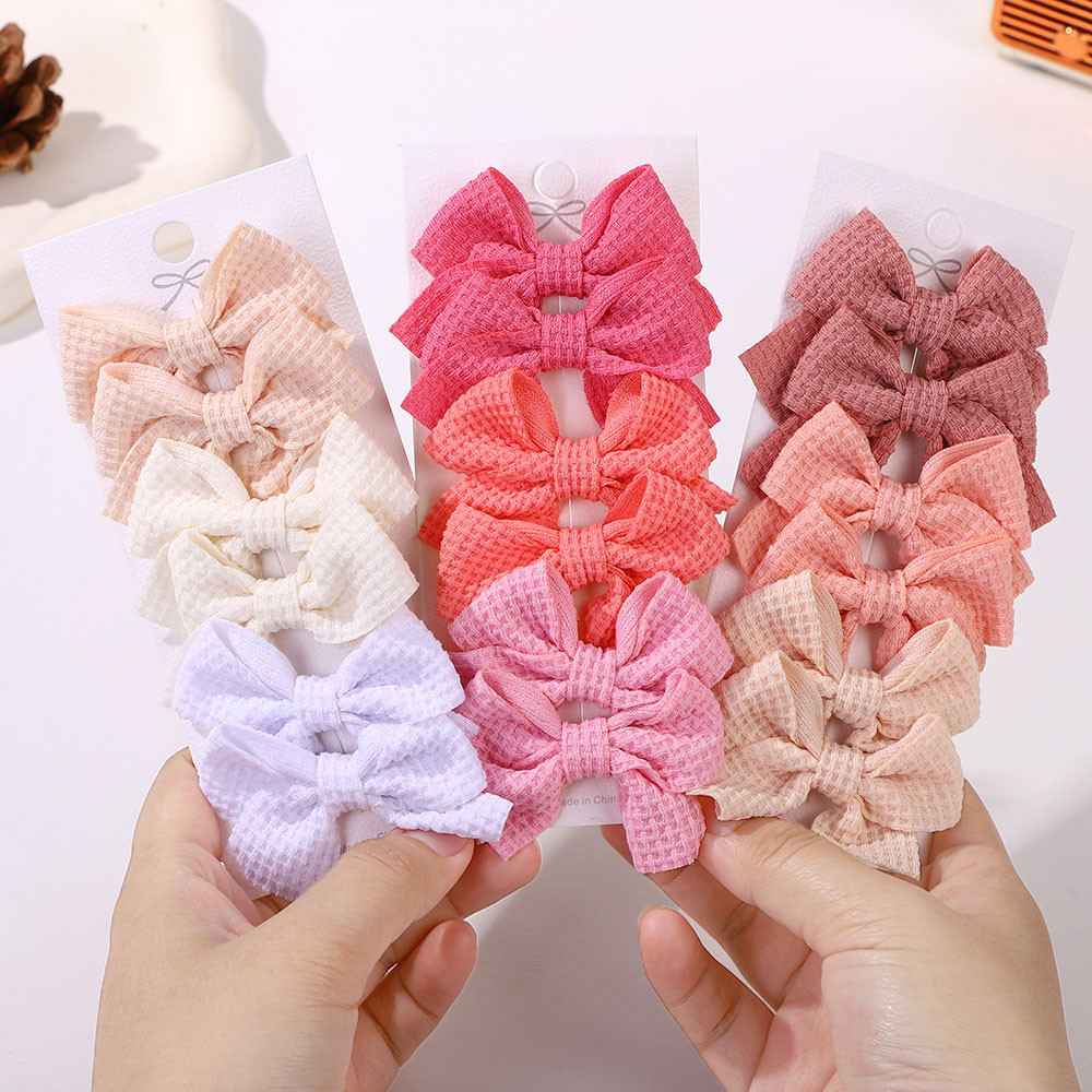 6 ชิ้น Mini เด็ก Bows กิ๊บติดผมชุดสําหรับเด็กทารกคลาสสิก Solid Cheer Bowknot ผม Bangs Hairpin น่ารักอุปกรณ์เสริมผมของขวัญ