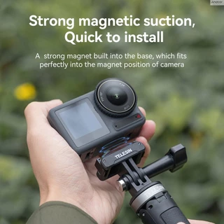 Telesin OA-TPM-T04 Magnetic Quick Release Mount สําหรับกล้องแอ็คชั่นกล้องโลหะพร้อมอะแดปเตอร์กล้องกีฬาเข้ากันได้กับAction 4/3