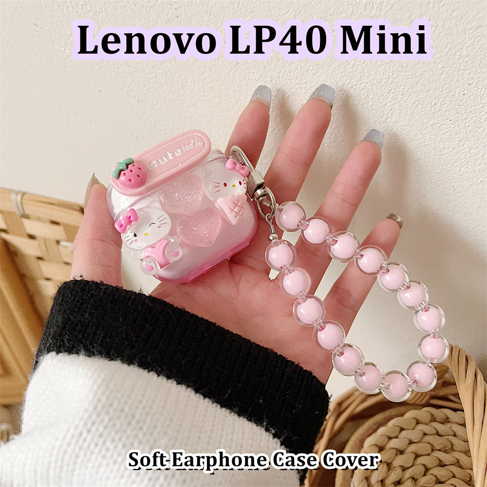 In Stock สําหรับ Lenovo LP40 Mini Case DIY การ์ตูนสไตล์สดซิลิโคนอ่อนนุ่มหูฟังกรณีปลอก