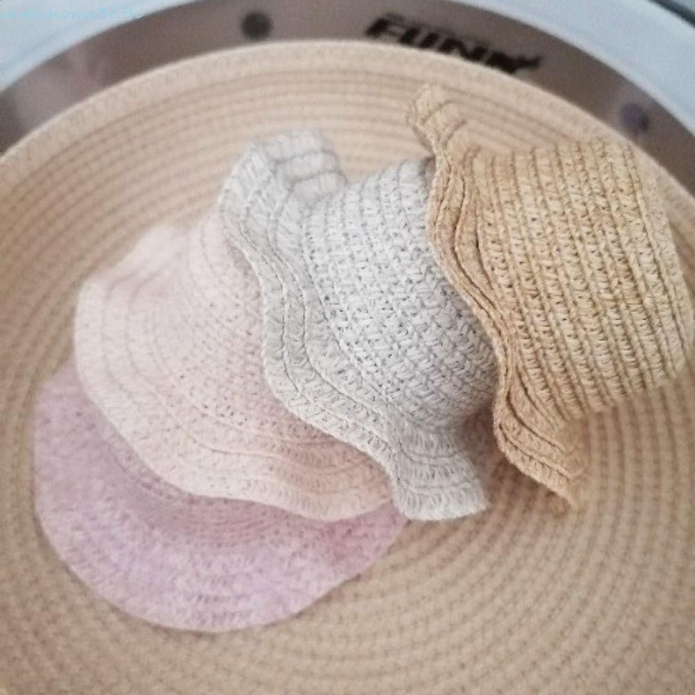 Sevenhome3e Labu Time Hat, Labubu Time To Chill Sunhat Labubu Hollowed-out Straw Hat, Lovely Sunbonnet Lace Ears Labu Doll Accessories Kids