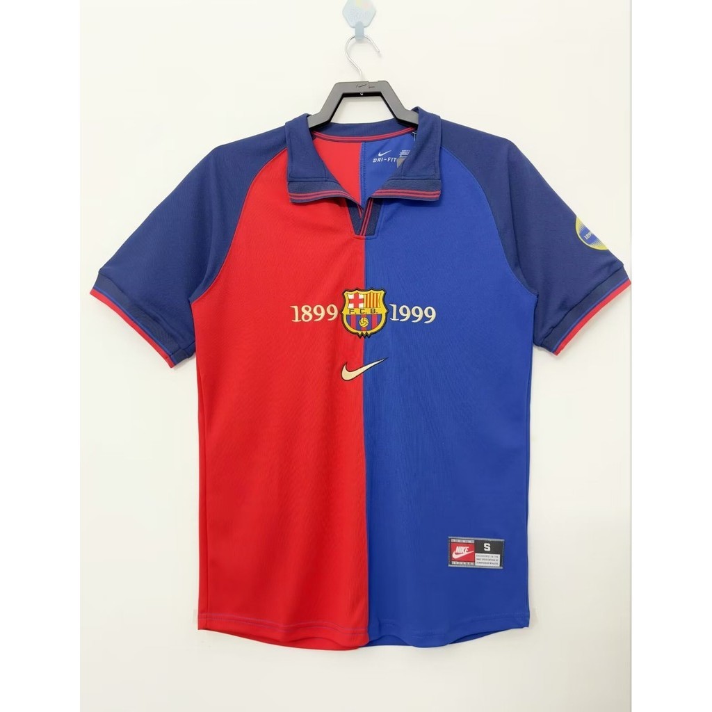 1899-1999 Centennial Barcelona Retro football jersey AAA+เสื้อฟุตบอลแขนสั้นคุณภาพสูง