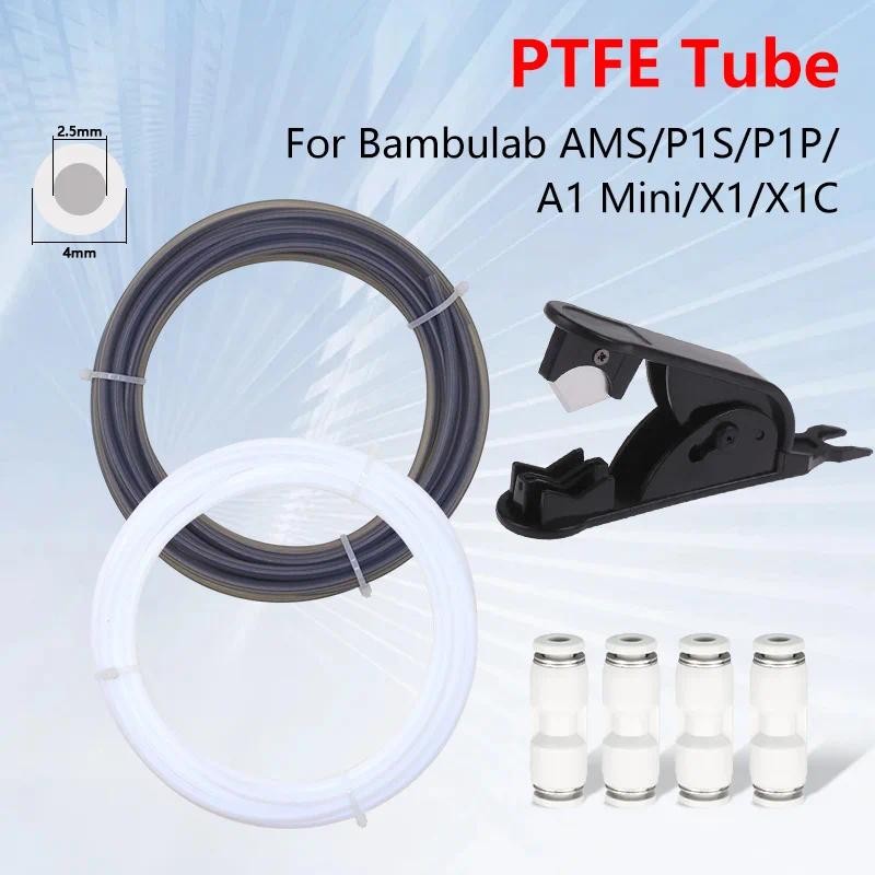 สําหรับbambu Lab Ptfeหลอด 2 5 มม.4 มม.P1S P1P AMS A1 Mini 3Dเครื่องพิมพ์Teflontoท่อX1C Bambulab Ptfe