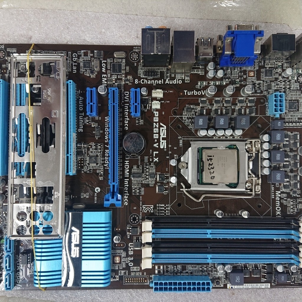 เมนบอร์ด ASUS P8Z68-V LX + CPU i5 2300 ชุดพรีเมียมสเปคสูง 1155 พิน DDR3 ขนาดใหญ่