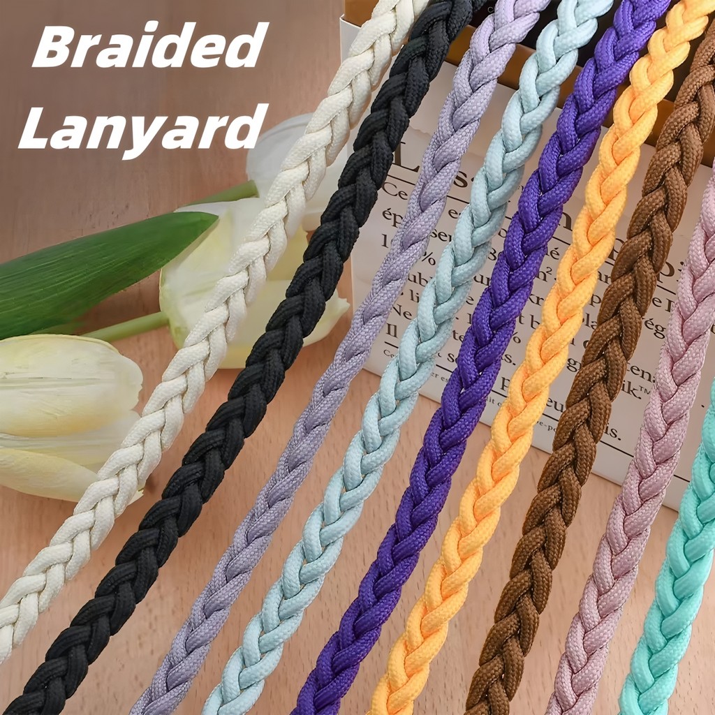 สายสะพายโทรศัพท์ สายคล้องคอ เคสสายสะพาย ใหม่เชือกเส้นเล็กสั้นถัก เชือกคล้องโทรศัพท์ สายรัดข้อมือ กระเป๋าสะพายข้าง สายยาวสําหรับ ไอโฟน กรณี เชือกเส้นเล็ก สีชมพู - รูปที่ 4