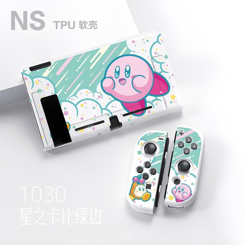 Dockable Nintendo Switch V1 V2 กรณี, TPU การ์ตูนการออกแบบใหม่ที่ถอดออกได้สําหรับ Nintendo Switch V1 V2 Joycon อุปกรณ์เสริม