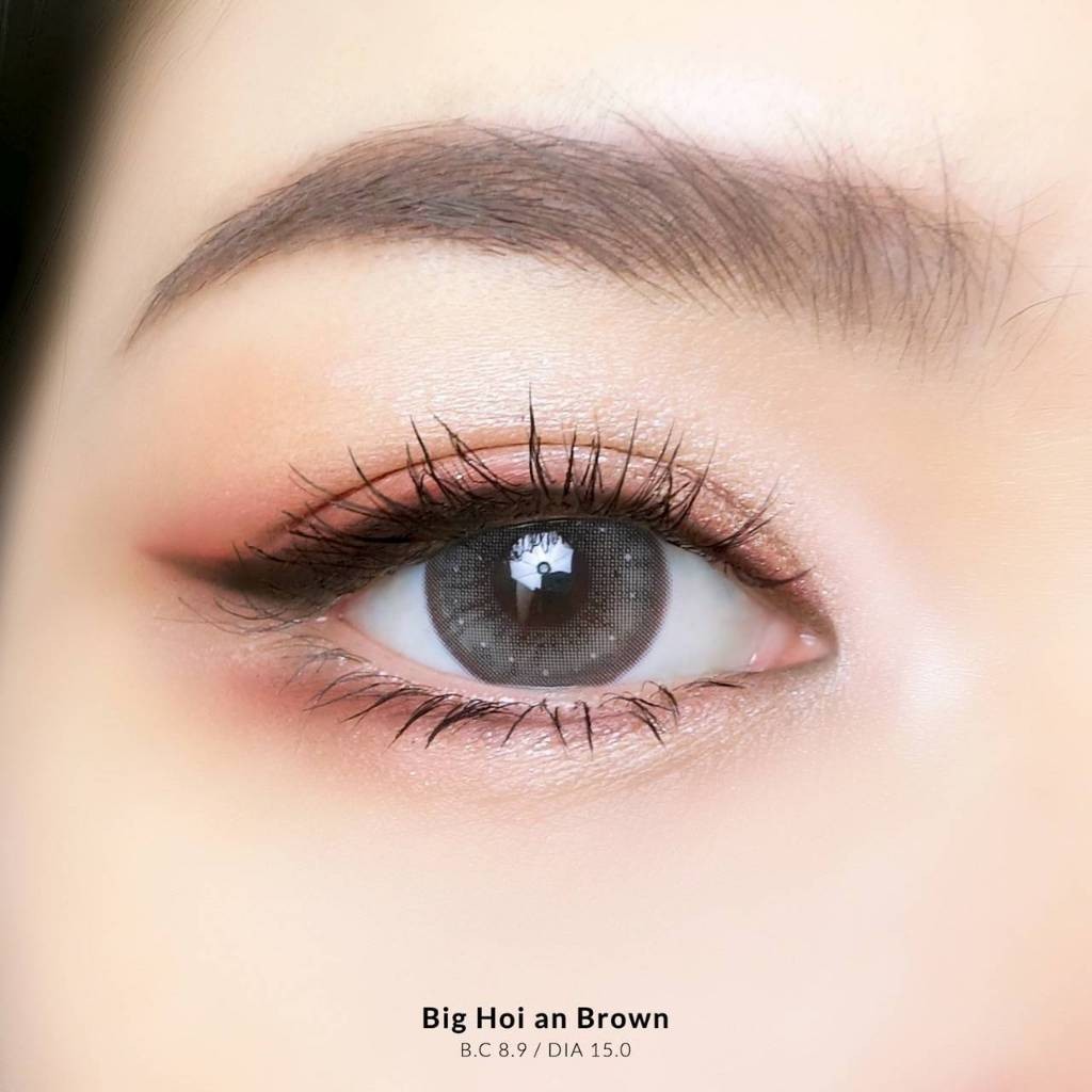65% คอนแทคเลนส์ Hydrogel (บิ๊กอาย) Big Hoi An Brown / Gray (ulens) ⭐️ลายฮิต ขายดีมาก กรองแสงกันยูวี ราคา ถูกที่สุด ดีลบีเคเค แกลเลอรีภาพที่ 2