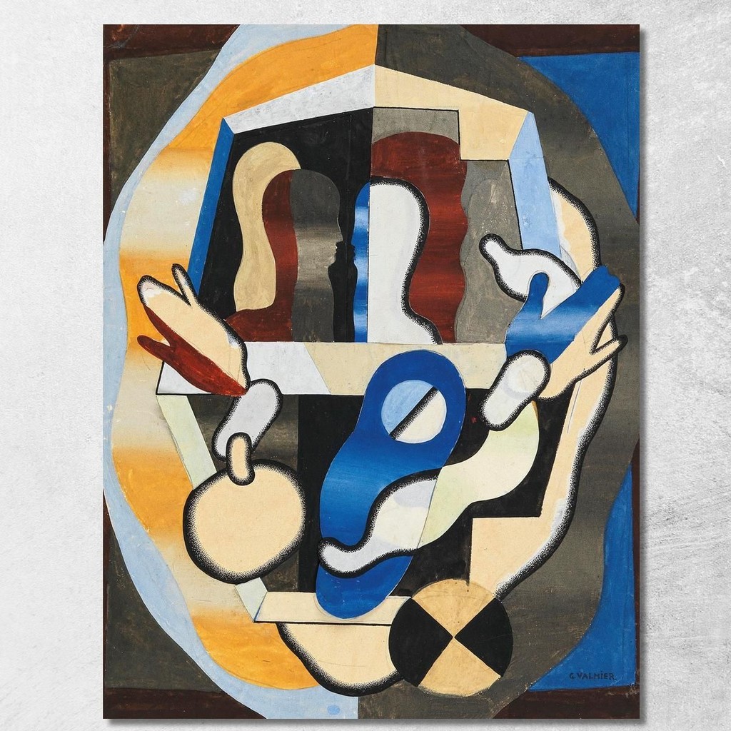 The Garden Of Eden On Earth Georges Valmier, gvl44 ภาพพิมพ์บนผ้าใบแคนวาส