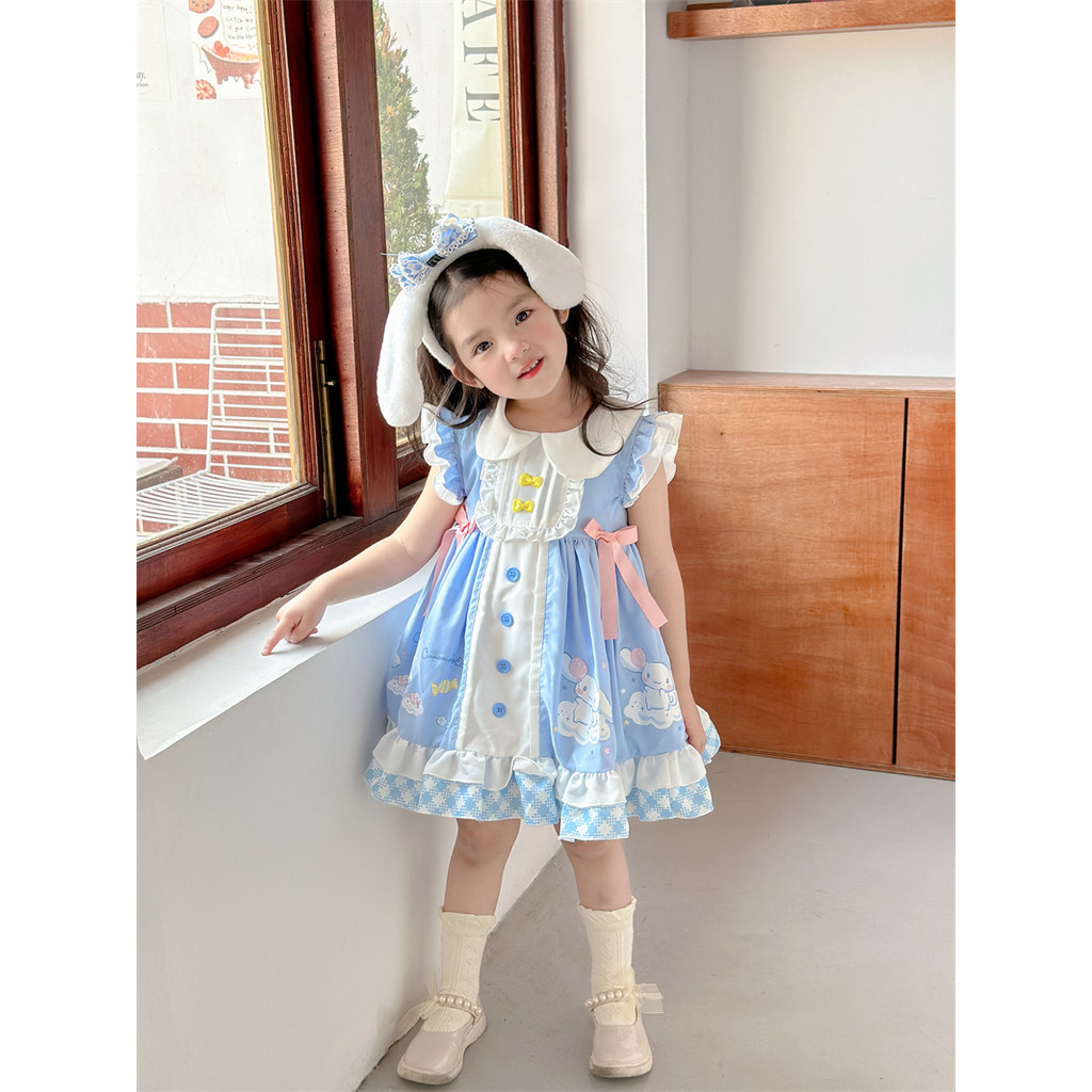 Babykids 🍒2025 ฤดูใบไม้ผลิฤดูร้อนสไตล์ใหม่ตุ๊กตาหวานปกชุดเจ้าหญิง - รูปที่ 3