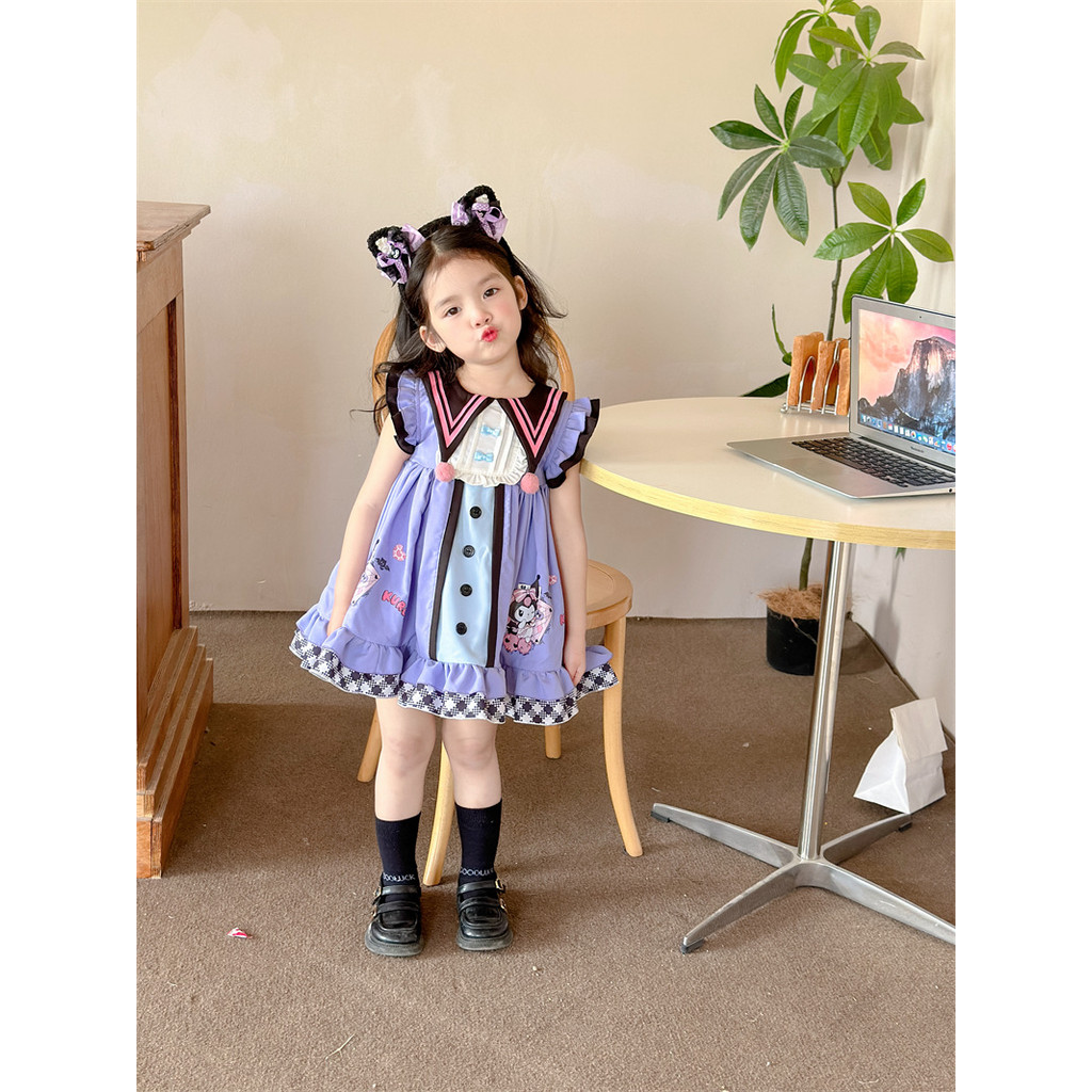 Babykids 🍒2025 ฤดูใบไม้ผลิฤดูร้อนสไตล์ใหม่ตุ๊กตาหวานปกชุดเจ้าหญิง - รูปที่ 5