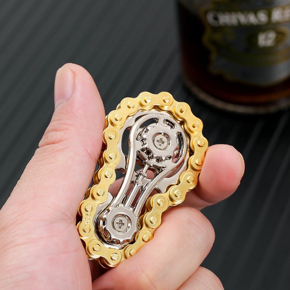 พวงมาลัยเฟืองปลายนิ้ว Gyroscope Fidget Spinner Anti ความเครียดความวิตกกังวลโลหะจักรยาน EDC Spinner Fidget ผู้ใหญ่และเด็กของเล่น
