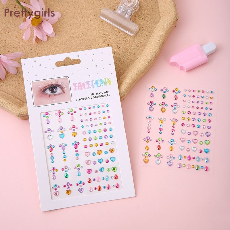 PY.thFace Diamond Stickers Girl Stage Diamond Stickers สติ๊กเกอร์พลอย สติ๊กเกอร์มุก-PY
