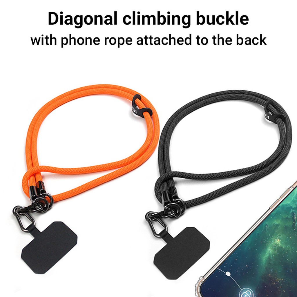 เชือกคล้องโทรศัพท์มือถือแบบหนา 10 มม. ปะเก็นสายคล้องกล้องแบบถอดได้ เชือกคล้องคอแบบไขว้ เชือกคล้องคอป้องกันการหาย