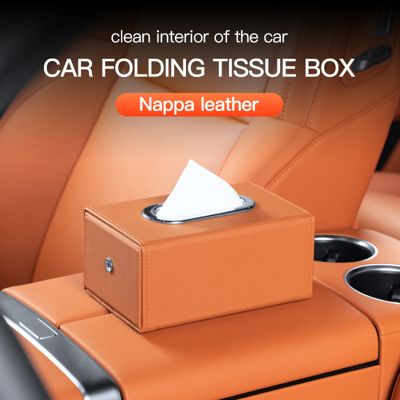 ใหม่กล่องกระดาษทิชชูรถ Nappa หนังสําหรับ DS SPIRIT DS3 DS4 DS5 DS6 DS7 150e 5LS คอนโซลกลางรถคอนโซลกร
