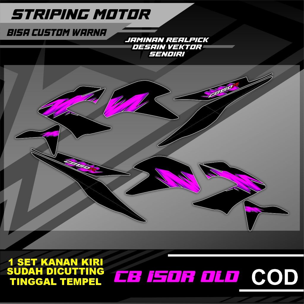 COOL MOTORCYCLE STRIPING สําหรับ HONDA CB 150R OLD SIMPLE THEME 9 ใหม่ล่าสุด ALREADY CUT, JUST STICK