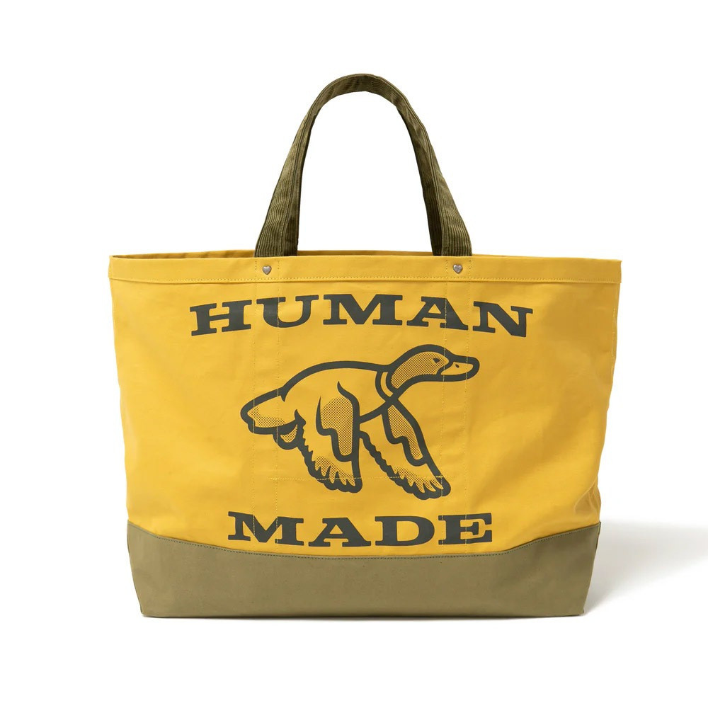 HUMAN MADE HUNTING TOTE BAG ขนาดใหญ่สีเหลือง
