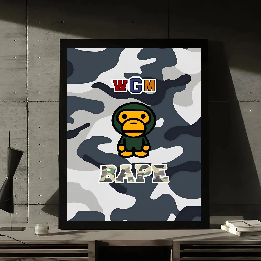 1 PC B-BAPE Shark Head โปสเตอร์กระดาษพิมพ์ห้องนั่งเล่นห้องนอน Entrance Bar Cafe Art ภาพวาดตกแต่ง - รูปที่ 6