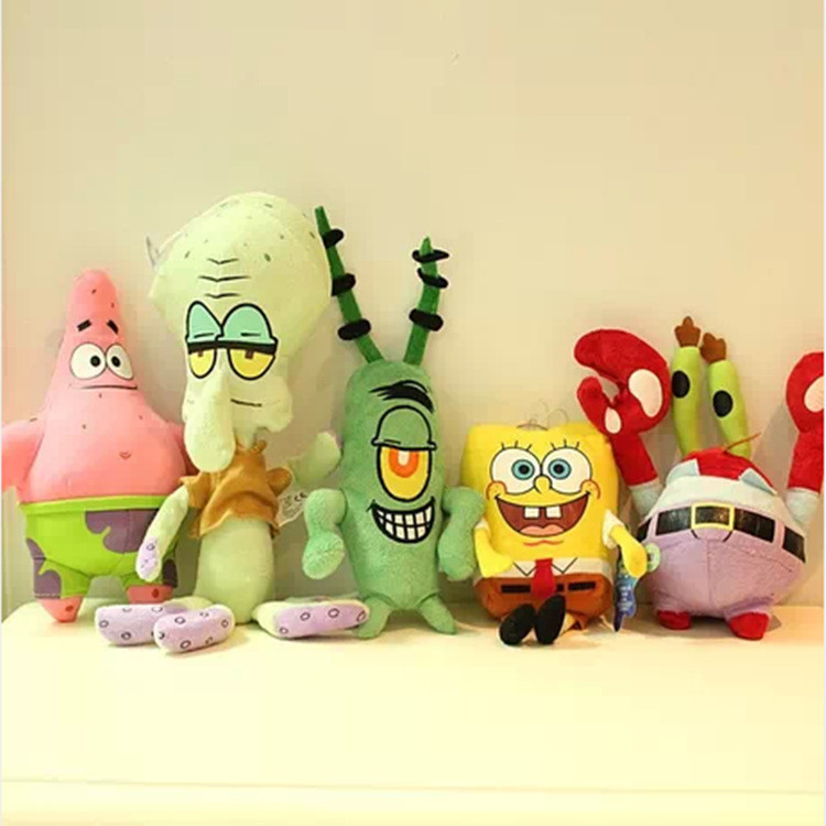 ของเล่นตุ๊กตา จี้ถ้วยดูด ตุ๊กตา SpongeBob/Patrick Star/ชุดเต็ม ของขวัญวันวาเลนไทน์