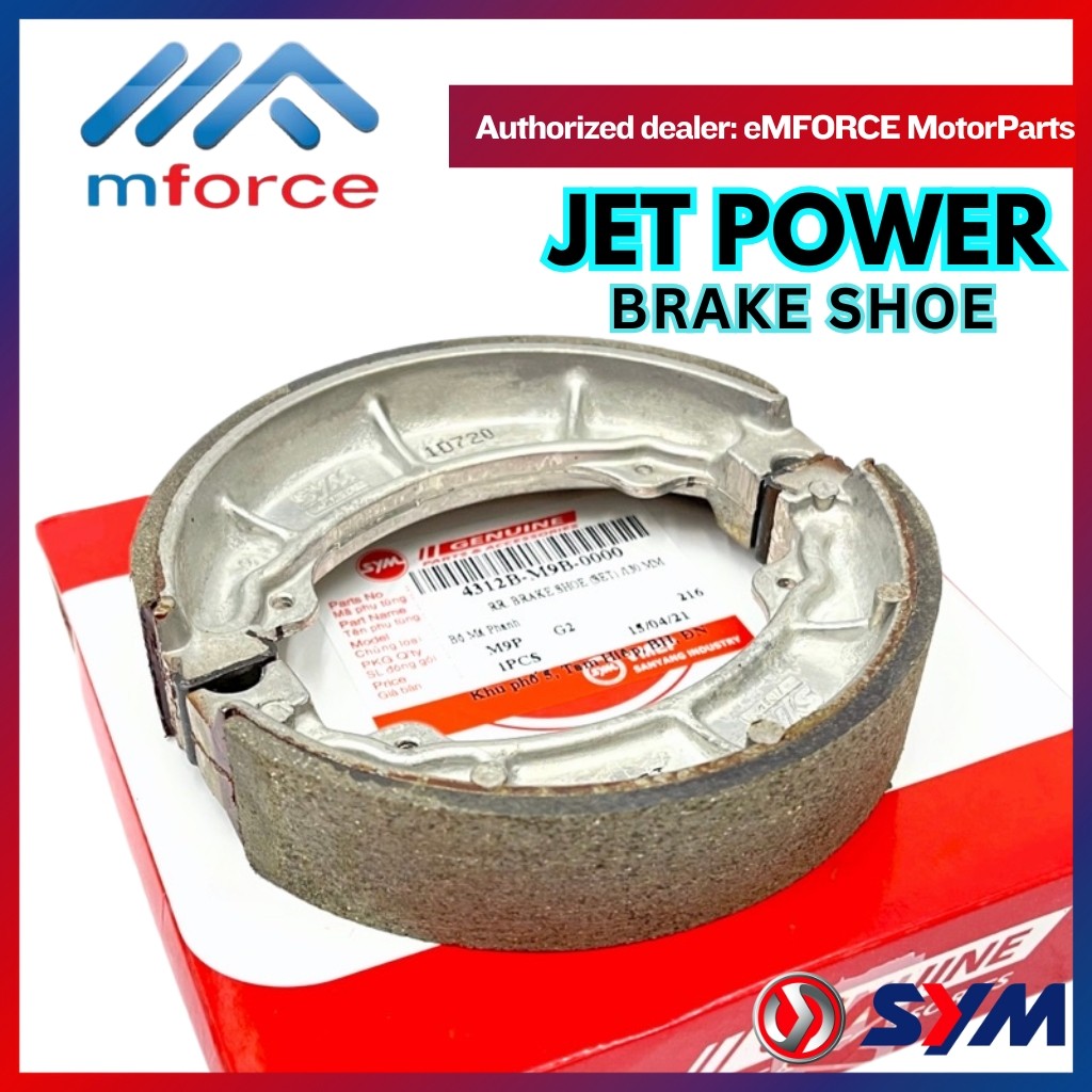 SYM JET POWER 125 รองเท้าเบรกเบรกด้านหลังม้วน 4312B-M9B-0000 SYM