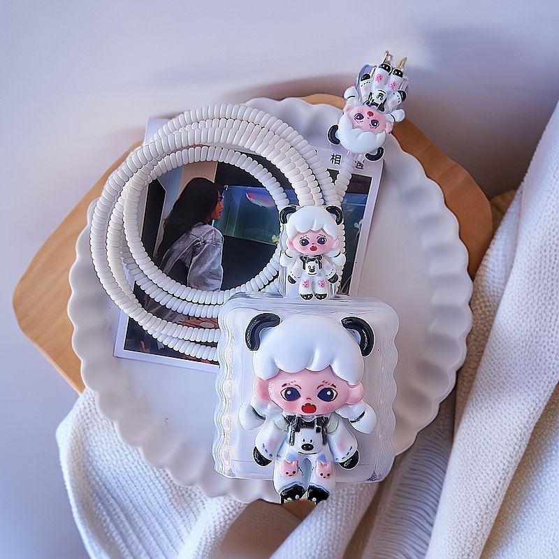 สาวน้อยน่ารัก XIAOMI charger Protector สําหรับ 33W 67W 90W 120W ฝาครอบสายชาร์จสาย organizer Type C A