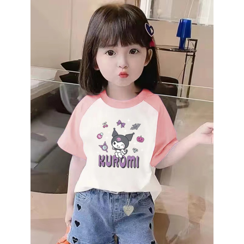 (จัดส่งตลอด 24 ชั่วโมง)KIDS PRINCESS เด็กผ้าฝ้ายสีชนกันแขนสั้นฤดูร้อนใหม่เสื้อยืดเด็กครึ่งแขนด้านบน D33 ราคา ถูกที่สุด ดีลบีเคเค แกลเลอรีภาพที่ 2