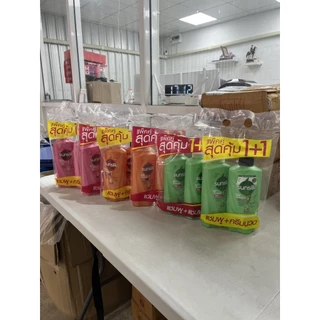 ยาสระผม ซันซิล [แพคคู่แชมพู+แชมพู หรือ แชมพู+ครีมนวด] สีดำ สีส้ม สีเขียว สีชมพู สีเหลือง สีม่วง ของแท้