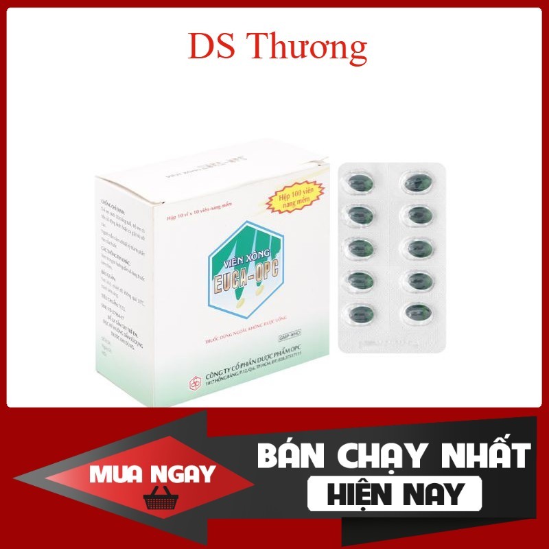 COMBO 2 กล่องของเม็ดสูดดม EUCA OPC - การสูดดมสําหรับไข้หวัด, การสูดดมออกซิเจนของจมูกและคอ