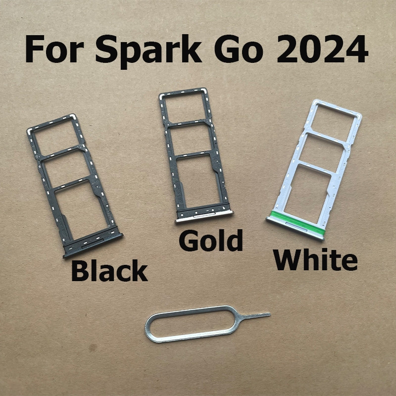 สําหรับ Tecno Spark Go 2024 ซิมการ์ดซ็อกเก็ตถาด Reader ผู้ถือเชื่อมต่อ Micro SD อะแดปเตอร์คอนเทนเนอร์อะไหล่ซ่อม