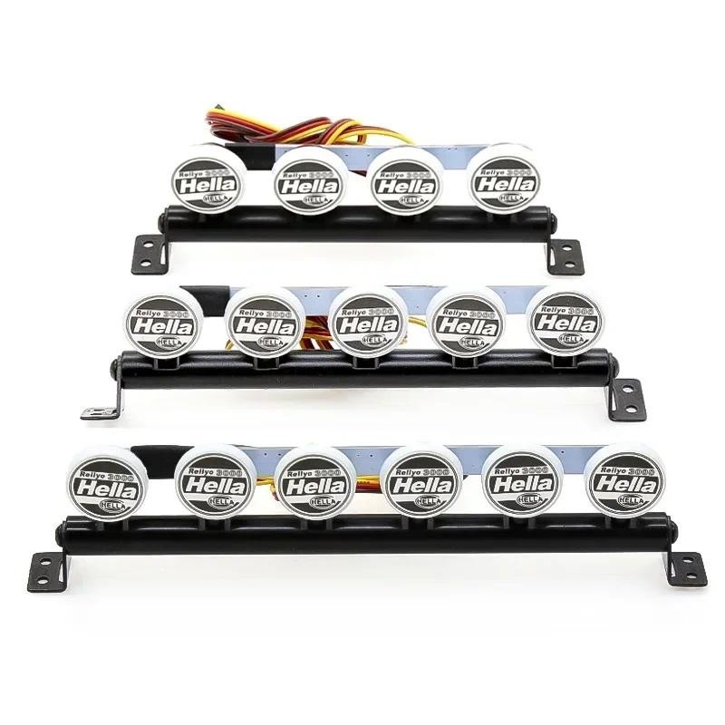 Led รีโมทคอนโทรลหลังคารถ Ipf รอบสแควร์โคมไฟสําหรับ 1/10 Rc Crawler Capra Axial Scx10 Trxs Trx6 Trx4 Rgt Rc4wd D110